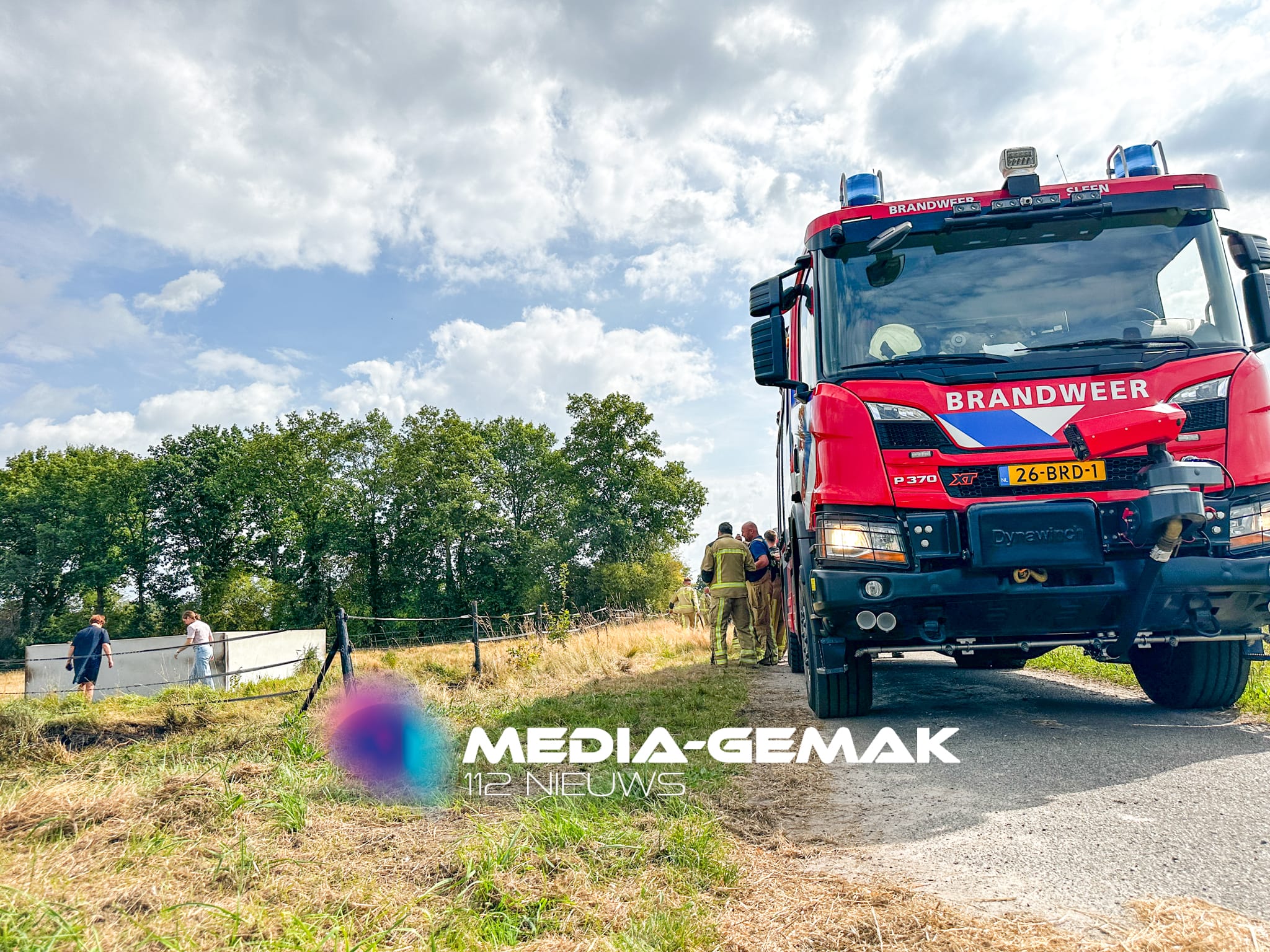 Brandmelding aan de Knapbultweg in Noord-Sleen