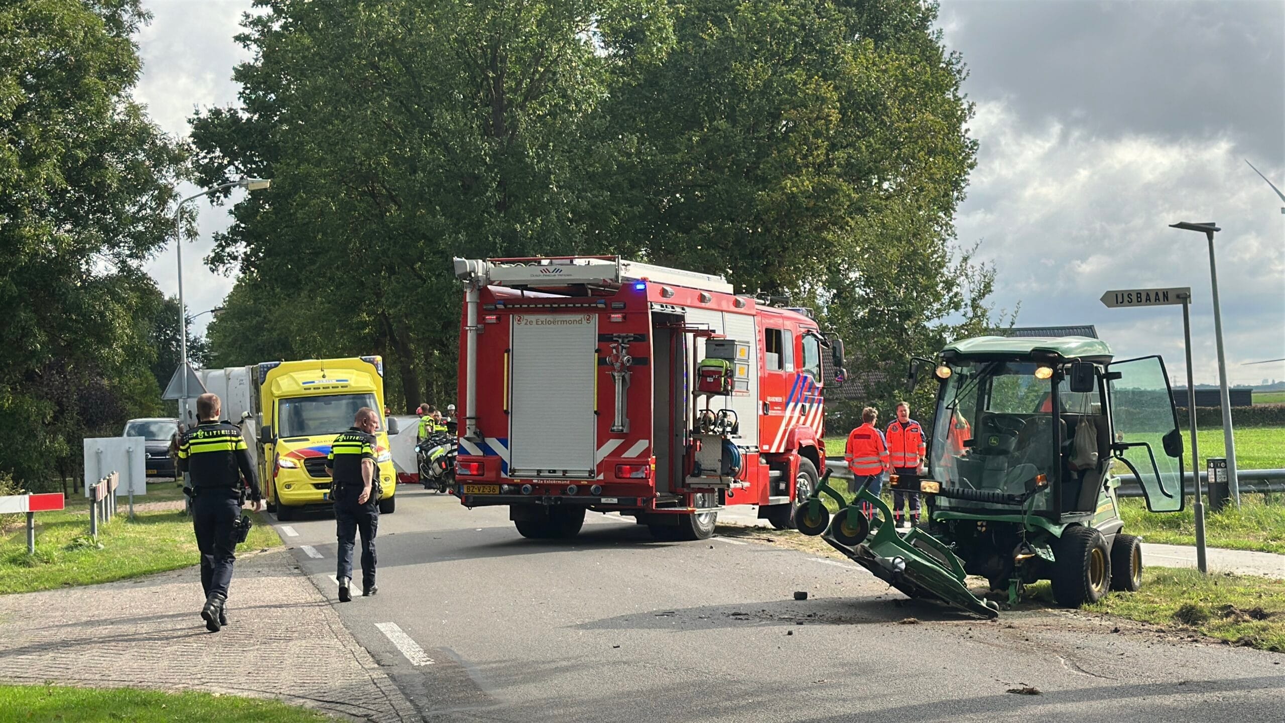 Automobilist Overleden door botsing met maaimachine in 2e Exloërmond