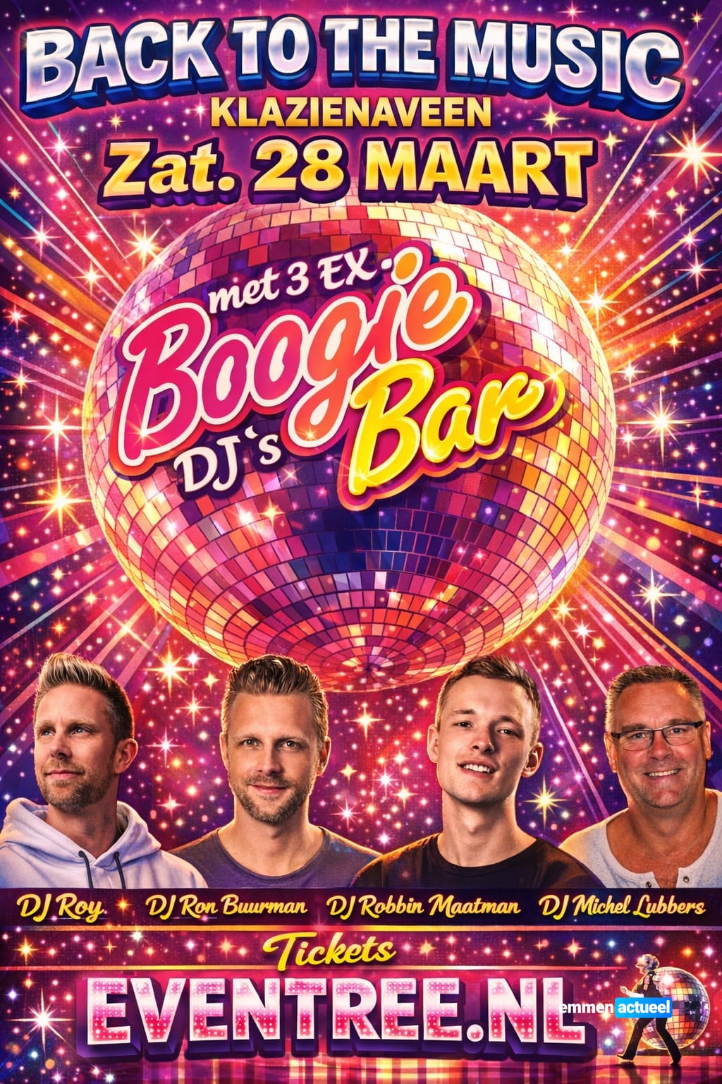 Samen terug in de tijd van de Boogie Bar en Le Barrage: groot discofeest op 28 maart in Klazienaveen – Emmen Actueel